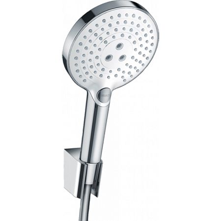 Ручной душ Hansgrohe Raindance Select S 120, с держателем, цвет: хром/белый