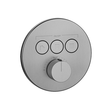 Внешние части для термостатического смесителя Gessi Hi-Fi Comfort, до 3 функций одновременно, с кнопками вкл/выкл., цвет Warm Bronze PVD