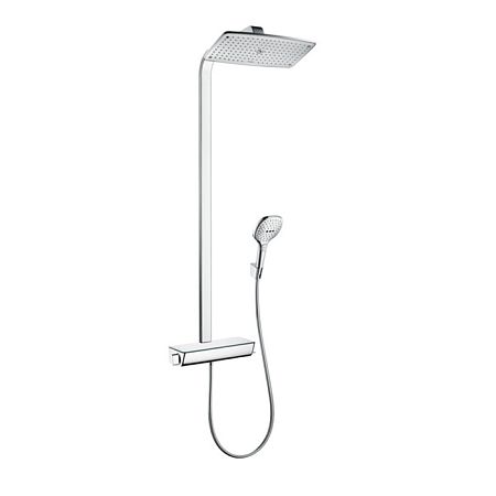 Душевая система Hansgrohe Raindance Select 360 Showerpipe, с верхним душем 36х19см, термостатический смеситель, с ручным душем, цвет: хром