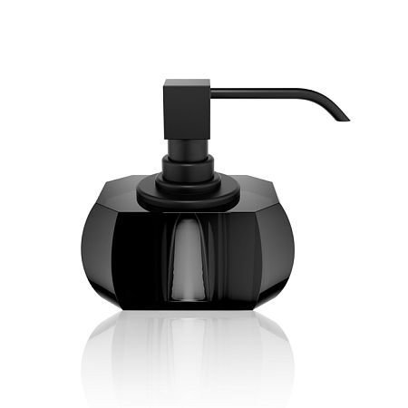 Decor Walther Kristall SSP Дозатор для мыла, настольный, хрустальное стекло, цвет: антрацит / черный матовый