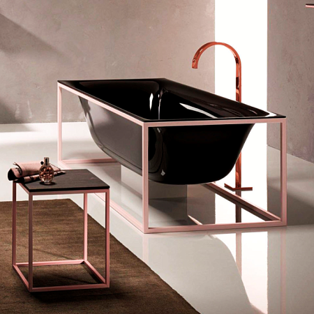 BETTE Lux Shape Каркас для ванны 3452 180x80см с панелью под слив, цвет/структура розовая тонкая матовая структура 818