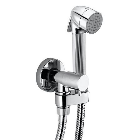 BOSSINI (NIKITA-GOM) Гигиенический душ с клапаном подачи, запорным вентилем, шланговым подсоединением и держателем, хром (030)