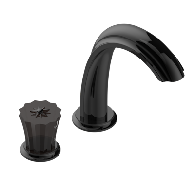 Смеситель Mille Nuits - Brume crystal с прогрессивным картриджем для раковины на 2 отверстия с краном, без донного клапана