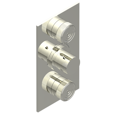 Термостат THG Zoom.5 внешняя часть с ручкой регулировки температуры и двумя маховиками для термостатического смесителя 5400AE