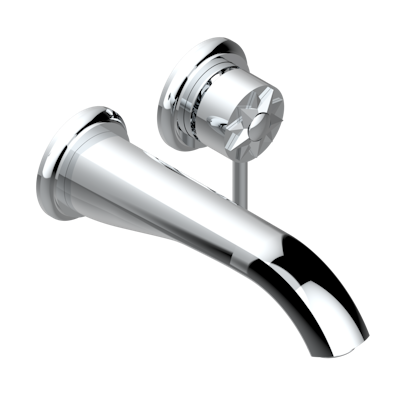 Внешняя часть встраиваемого смесителя THG Mille Nuits - Clear crystal  для раковины с изливом, без сифона