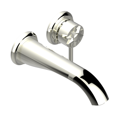 Внешняя часть встраиваемого смесителя THG Mille Nuits - Clear crystal  для раковины с изливом, без сифона