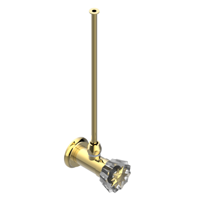 Кран запорный  THG Mille Nuits - Clear crystal 1/2" стильный регулируемый с 30 cм трубкой