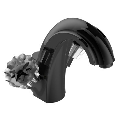 Смеситель для раковины THG Mille Nuits - Clear crystal на одно отверстие с донным клапаном