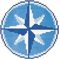 Bisazza Панно из стеклянной мозаики Rosa Venti 94 203x203