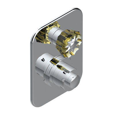 Ручки регулировки THG Mille Nuits - Champagne crystal для термостата THG с вентилем арт.5300AE