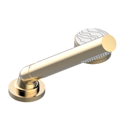 Смеситель THG Yoko Ice устанавливаемый на борту с ручным душем с ручкой одновременной регулировки – потока/температуры