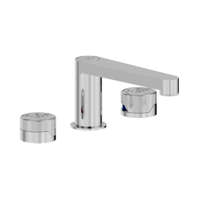 Смеситель для раковины THG Zoom.5 на три отверстия устанавливаемый на борту с донным клапаном