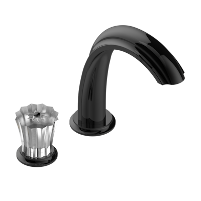 Смеситель THG Mille Nuits - Clear crystal с прогрессивным картриджем для раковины на 2 отверстия с краном, без донного клапана