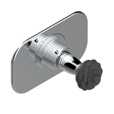 Ручка регулировки для термостата  THG Camelia Black Crystal, арт.5100A 1/2" и 5200A 3/4"