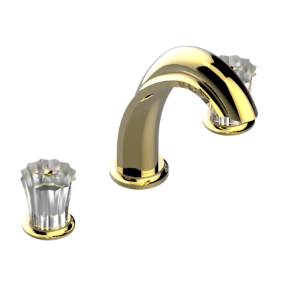 Смеситель для ванны THG Mille Nuits - Clear crystal на 3 отверстия устанавливаемый на борту - излив ГОЛИАФ