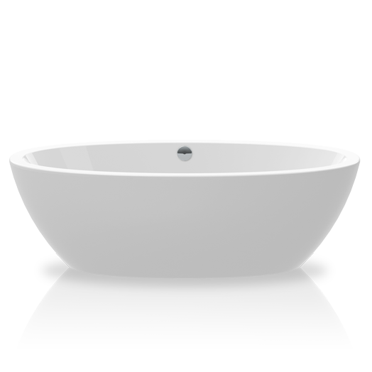 Ванна отдельностоящая  Knief Acrylic  Loom XS акриловая 170x85x60см, белая глянцевая, круглый слив-перелив хром. купить в Москве: интернет-магазин StudioArdo