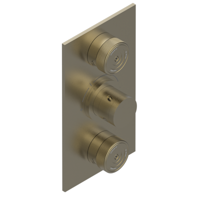 Термостат THG Zoom.5 внешняя часть с ручкой регулировки температуры и двумя маховиками для термостатического смесителя 5400AE