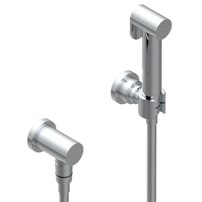 Комплект для гигиенического душа THG Zoom.5: лейка с клапаном, усиленный шланг 1,25м и вывод для шланга со встроенным защитным остановом
