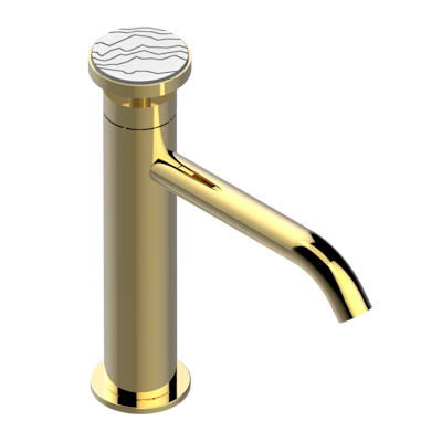 Смеситель для раковины  THG Yoko Ice однорычажный с высоким изливом и донным клапаном