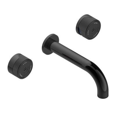 Внешняя часть настенного смесителя THG Zoom.5 для раковины с тремя отверстиями, с трубчатым изливом