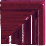 Керамическая плитка Tonalite Diamante Angolo Specchio Bordo Bordeaux 8X8 Lucida
