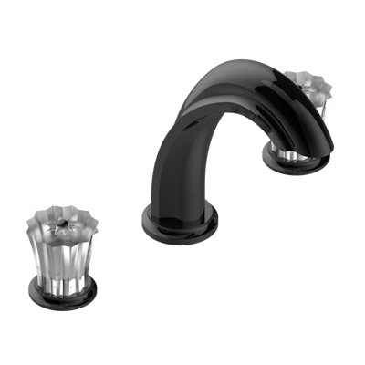 Смеситель для ванны THG Mille Nuits - Clear crystal на 3 отверстия устанавливаемый на борту - излив ГОЛИАФ