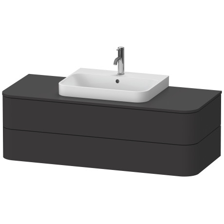 Duravit Happy D.2 Plus Тумба под раковину 1300мм с двумя выдвижными ящиками, цвет: графит матовый купить в Москве: интернет-магазин StudioArdo