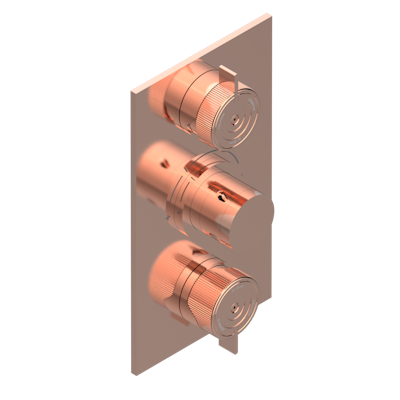 Накладка с ручкой регулировки THG Zoom.7 температуры и двумя маховиками для термостатического смесителя 5400AE