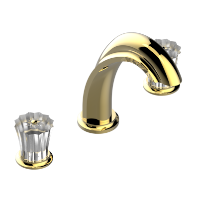 Смеситель для ванны THG Mille Nuits - Clear crystal на 3 отверстия устанавливаемый на борту - излив ГОЛИАФ