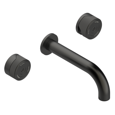 Внешняя часть настенного смесителя THG Zoom.5 для раковины с тремя отверстиями, с трубчатым изливом