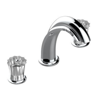 Смеситель для ванны THG Mille Nuits - Clear crystal на 3 отверстия устанавливаемый на борту - излив ГОЛИАФ