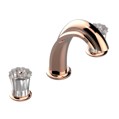 Смеситель для ванны THG Mille Nuits - Clear crystal на 3 отверстия устанавливаемый на борту - излив ГОЛИАФ