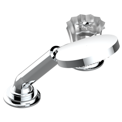 Смеситель THG Mille Nuits - Clear crystal керамический устанавливаемый на борту с ручным душем с ручкой одновременной регулировки – потока/температуры