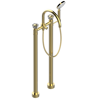 Напольный смеситель THG Mille Nuits - Clear crystal для ванны и душа с верхней подводкой