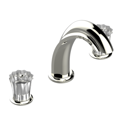 Смеситель для ванны THG Mille Nuits - Clear crystal на 3 отверстия устанавливаемый на борту - излив ГОЛИАФ