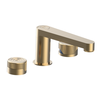 Смеситель для раковины THG Zoom.5 на три отверстия устанавливаемый на борту с донным клапаном