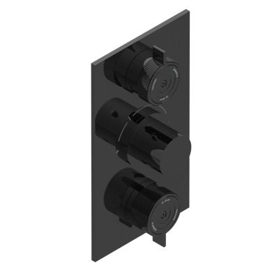 Накладка с ручкой регулировки THG Zoom.7 температуры и двумя маховиками для термостатического смесителя 5400AE