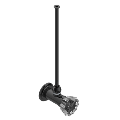 Кран запорный  THG Mille Nuits - Clear crystal 1/2" стильный регулируемый с 30 cм трубкой