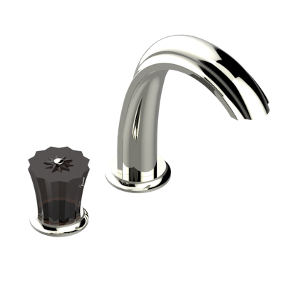 Смеситель Mille Nuits - Brume crystal с прогрессивным картриджем для раковины на 2 отверстия с краном, без донного клапана