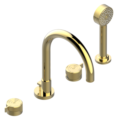 Смеситель для ванны THG Zoom.7 на 4 отв. с высоким изливом СУПЕР ГОЛИАФ