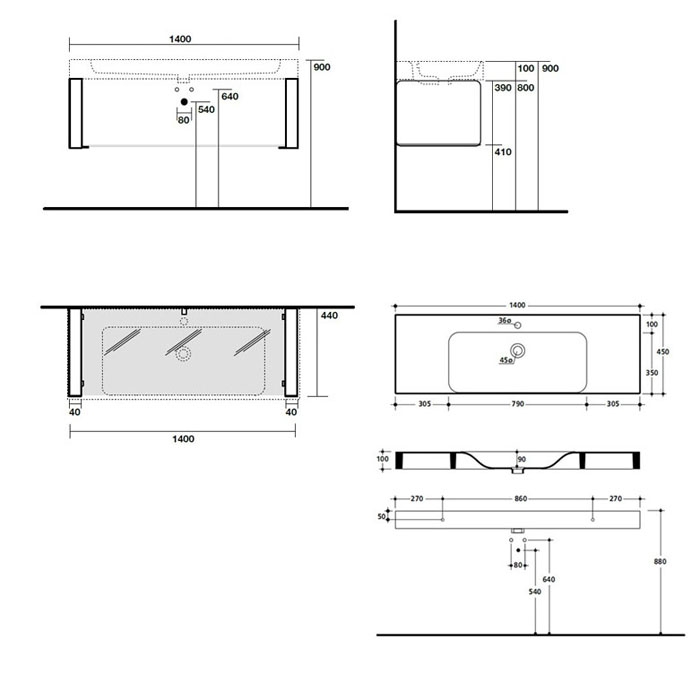 Раковина KERASAN CENTO 50x45 полувстраиваемая, с 1 отв. под смеситель, цвет белый купить в Москве: интернет-магазин StudioArdo