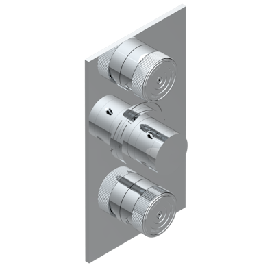 Термостат THG Zoom.5 внешняя часть с ручкой регулировки температуры и двумя маховиками для термостатического смесителя 5400AE