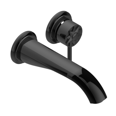 Внешняя часть встраиваемого смесителя THG Mille Nuits - Clear crystal  для раковины с изливом, без сифона