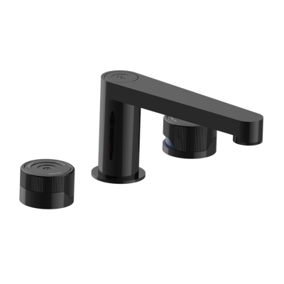 Смеситель для раковины THG Zoom.5 на три отверстия устанавливаемый на борту с донным клапаном