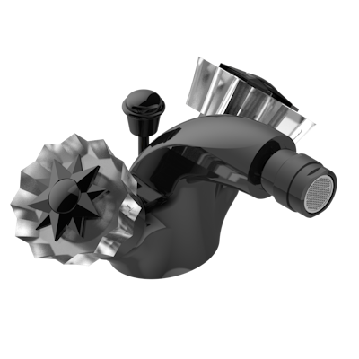 Смеситель для биде THG Mille Nuits - Clear crystal на одно отверстие с поворотным аэратором и донным клапаном