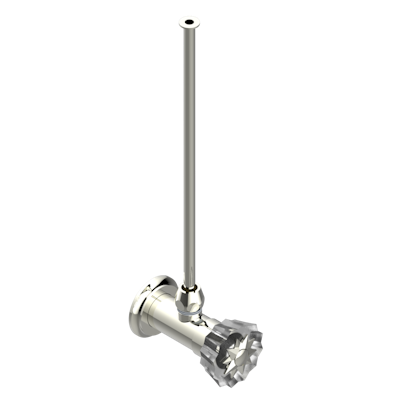 Кран запорный  THG Mille Nuits - Clear crystal 1/2" стильный регулируемый с 30 cм трубкой