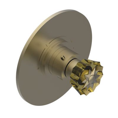 Ручка регулировки  THG Mille Nuits - Champagne crystal с круглой накладкой для термостата THG, арт.5100A 1/2" и 5200A 3/4"
