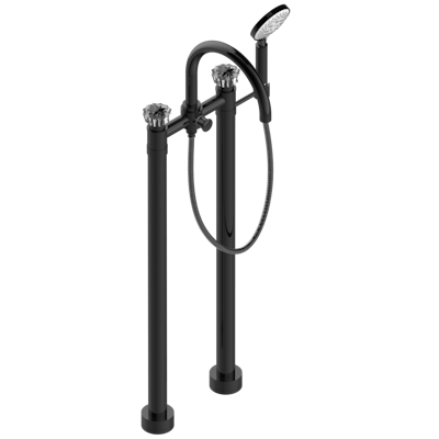 Напольный смеситель THG Mille Nuits - Clear crystal для ванны и душа с верхней подводкой