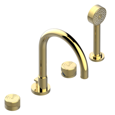 Смеситель для ванны THG Zoom.5 на 4 отв. с высоким изливом СУПЕР ГОЛИАФ