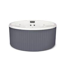 Круглый гидромассажный бассейн  Treesse SPA Male , 210x210x95h, цвет Sterling White, обрамление. Базовая комплектация. Термокрышка в комплекте. Цвет gray. купить в Москве: интернет-магазин StudioArdo